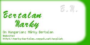 bertalan marky business card